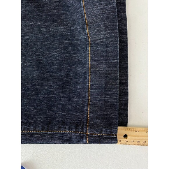 Ashley Stuart Wide Leg Denim Jeans Womens Plus Size 16 Blue High Rise Zip Pocket - Picture 9 of 11